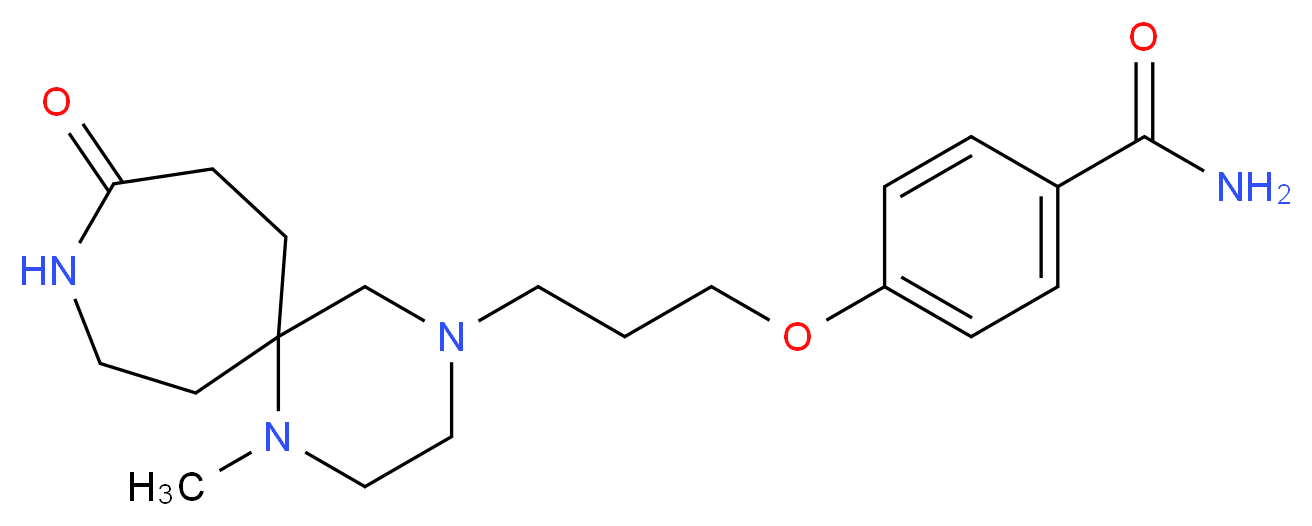4-[3-(1-methyl-10-oxo-1,4,9-triazaspiro[5.6]dodec-4-yl)propoxy]benzamide_Molecular_structure_CAS_)