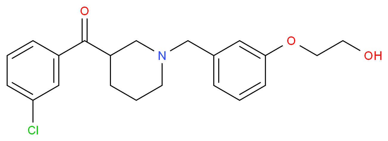(3-chlorophenyl){1-[3-(2-hydroxyethoxy)benzyl]-3-piperidinyl}methanone_Molecular_structure_CAS_)