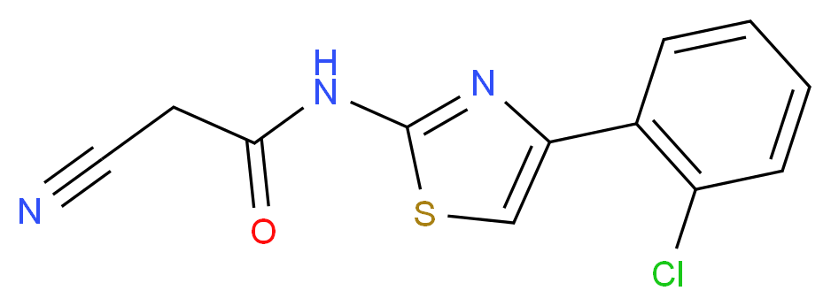 N-[4-(2-chlorophenyl)-1,3-thiazol-2-yl]-2-cyanoacetamide_Molecular_structure_CAS_)