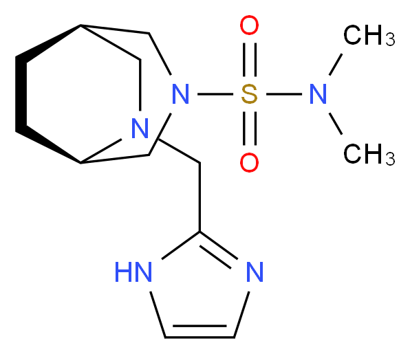 (1R*,5R*)-6-(1H-imidazol-2-ylmethyl)-N,N-dimethyl-3,6-diazabicyclo[3.2.2]nonane-3-sulfonamide_Molecular_structure_CAS_)