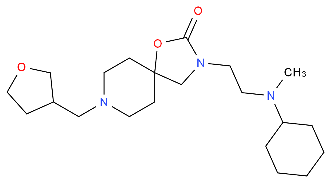 3-{2-[cyclohexyl(methyl)amino]ethyl}-8-(tetrahydrofuran-3-ylmethyl)-1-oxa-3,8-diazaspiro[4.5]decan-2-one_Molecular_structure_CAS_)