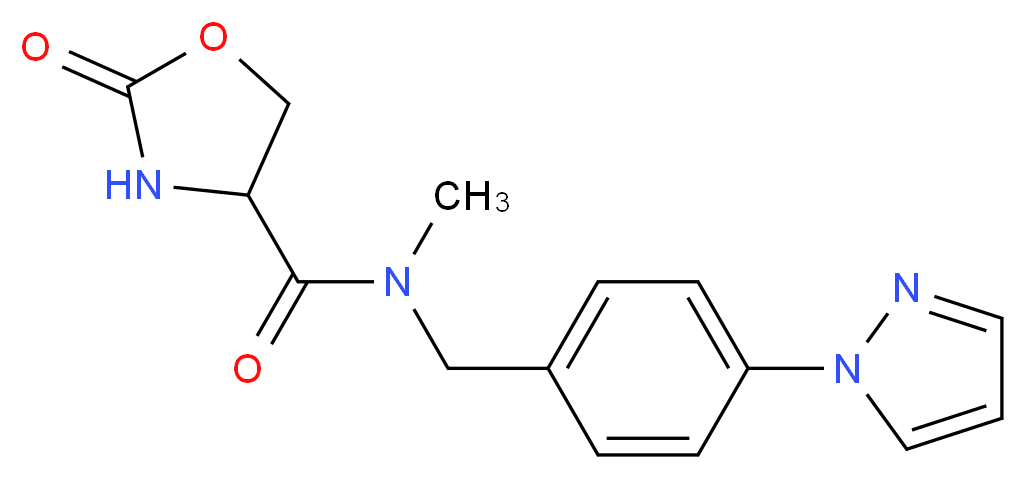 N-methyl-2-oxo-N-[4-(1H-pyrazol-1-yl)benzyl]-1,3-oxazolidine-4-carboxamide_Molecular_structure_CAS_)