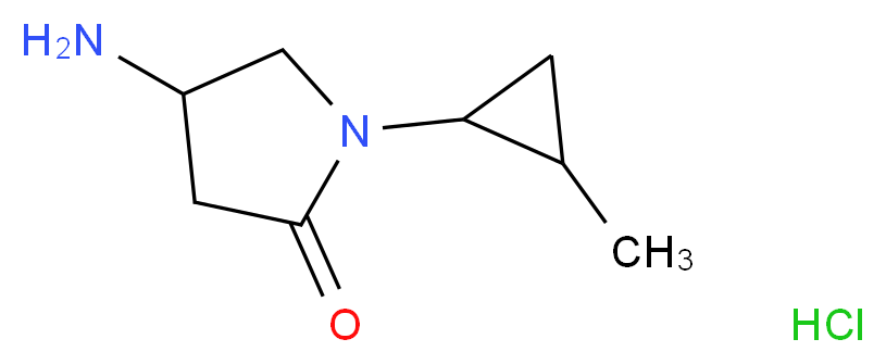 4-amino-1-(2-methylcyclopropyl)pyrrolidin-2-one hydrochloride_Molecular_structure_CAS_)
