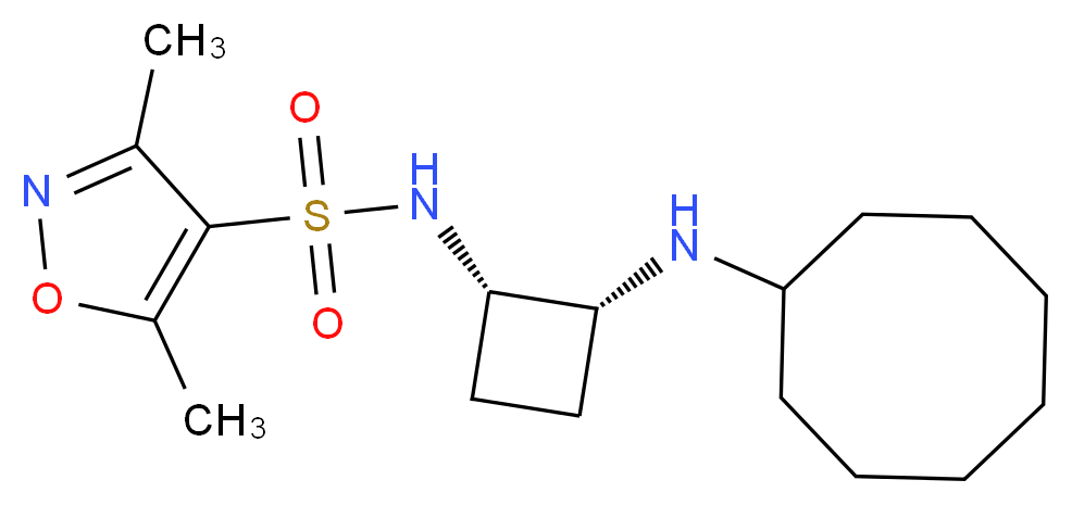 N-[(1S*,2R*)-2-(cyclooctylamino)cyclobutyl]-3,5-dimethyl-4-isoxazolesulfonamide_Molecular_structure_CAS_)