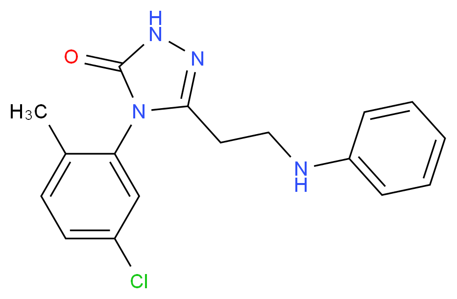5-(2-anilinoethyl)-4-(5-chloro-2-methylphenyl)-2,4-dihydro-3H-1,2,4-triazol-3-one_Molecular_structure_CAS_)