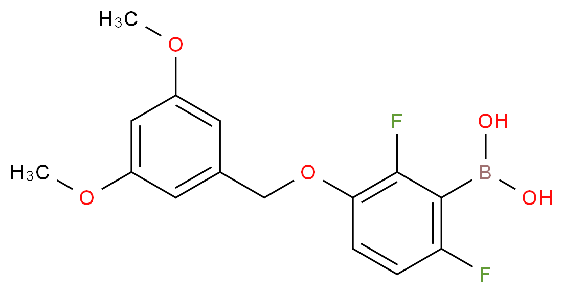 2,6-DIFLUORO-3-(3',5'-DIMETHOXYBENZYLOXY)PHENYLBORONIC ACID_Molecular_structure_CAS_849062-01-7)