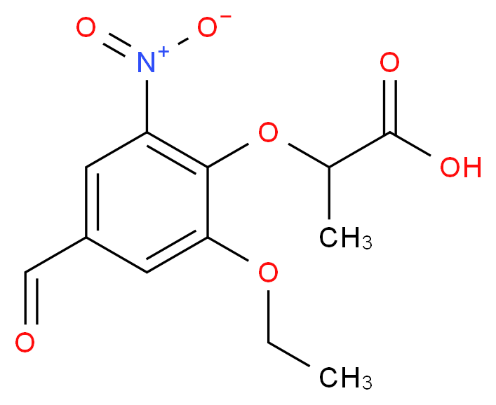 2-(2-ethoxy-4-formyl-6-nitrophenoxy)propanoic acid_Molecular_structure_CAS_812642-72-1)