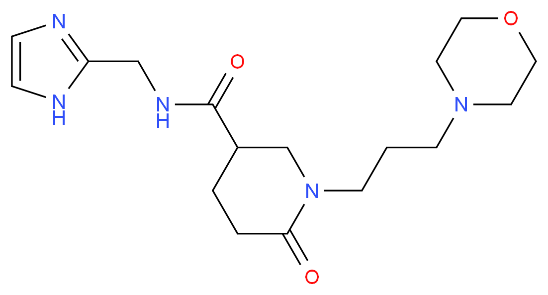 N-(1H-imidazol-2-ylmethyl)-1-[3-(4-morpholinyl)propyl]-6-oxo-3-piperidinecarboxamide_Molecular_structure_CAS_)