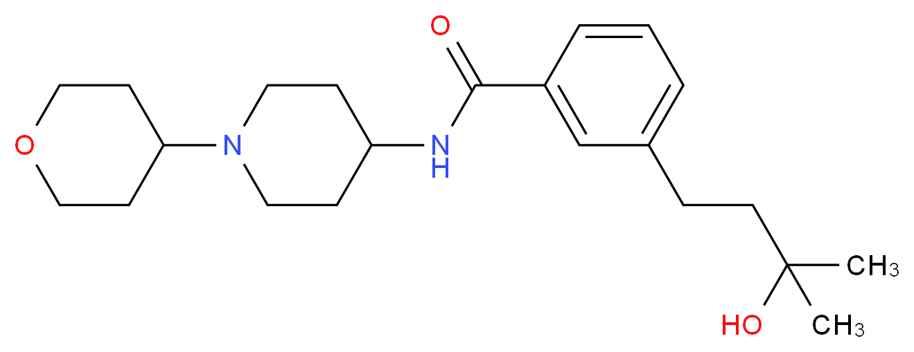 3-(3-hydroxy-3-methylbutyl)-N-[1-(tetrahydro-2H-pyran-4-yl)-4-piperidinyl]benzamide_Molecular_structure_CAS_)