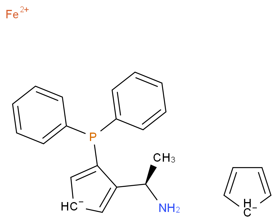 (R)-1-[(Sp)-2-(Diphenylphosphino)ferrocenyl]ethylamine_Molecular_structure_CAS_)