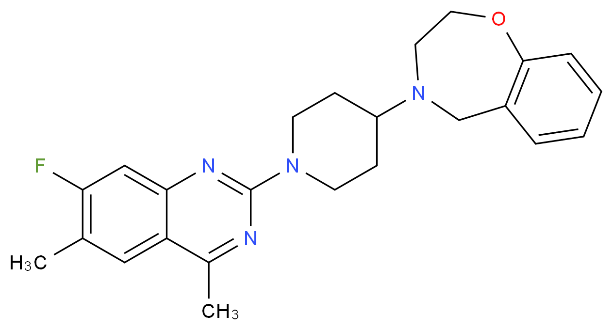 4-[1-(7-fluoro-4,6-dimethyl-2-quinazolinyl)-4-piperidinyl]-2,3,4,5-tetrahydro-1,4-benzoxazepine_Molecular_structure_CAS_)