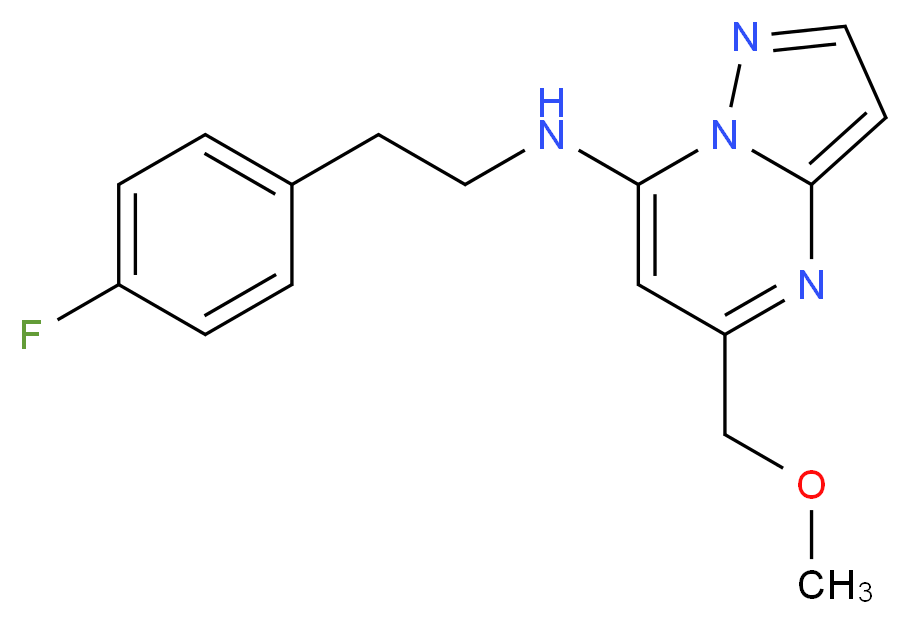 N-[2-(4-fluorophenyl)ethyl]-5-(methoxymethyl)pyrazolo[1,5-a]pyrimidin-7-amine_Molecular_structure_CAS_)