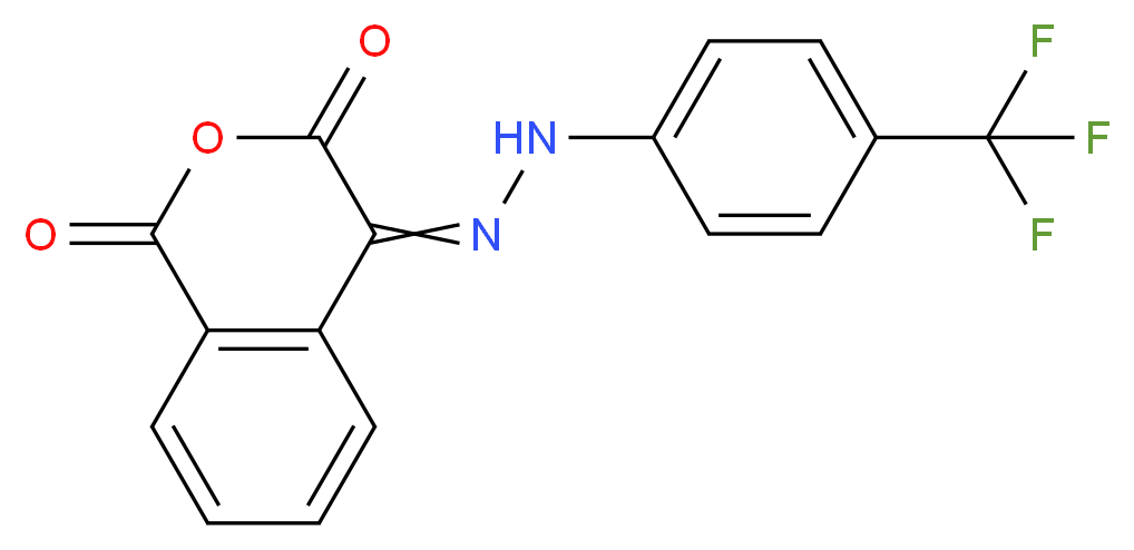 1H-isochromene-1,3,4-trione 4-{N-[4-(trifluoromethyl)phenyl]hydrazone}_Molecular_structure_CAS_)