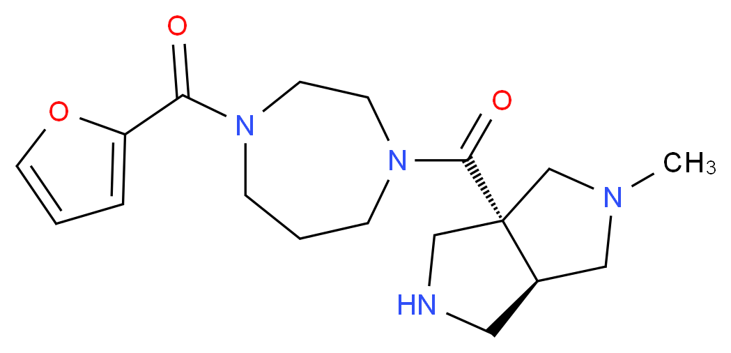 (3aR*,6aR*)-3a-{[4-(2-furoyl)-1,4-diazepan-1-yl]carbonyl}-2-methyloctahydropyrrolo[3,4-c]pyrrole_Molecular_structure_CAS_)