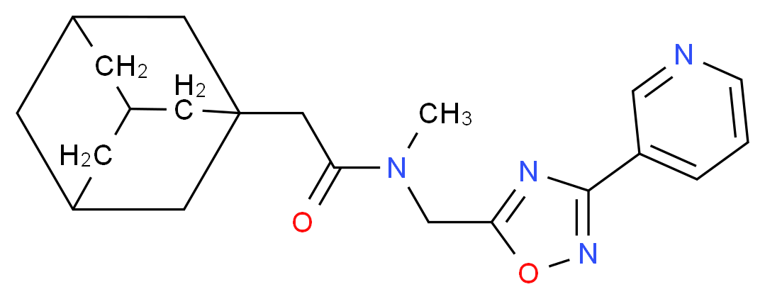 2-(1-adamantyl)-N-methyl-N-[(3-pyridin-3-yl-1,2,4-oxadiazol-5-yl)methyl]acetamide_Molecular_structure_CAS_)