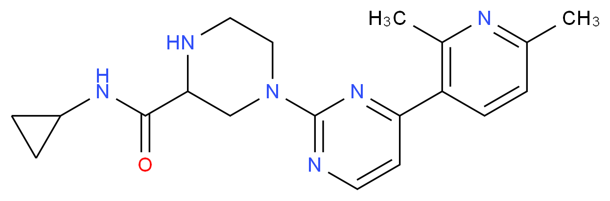 N-cyclopropyl-4-[4-(2,6-dimethyl-3-pyridinyl)-2-pyrimidinyl]-2-piperazinecarboxamide_Molecular_structure_CAS_)
