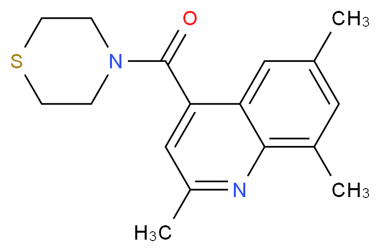 2,6,8-trimethyl-4-(4-thiomorpholinylcarbonyl)quinoline_Molecular_structure_CAS_)