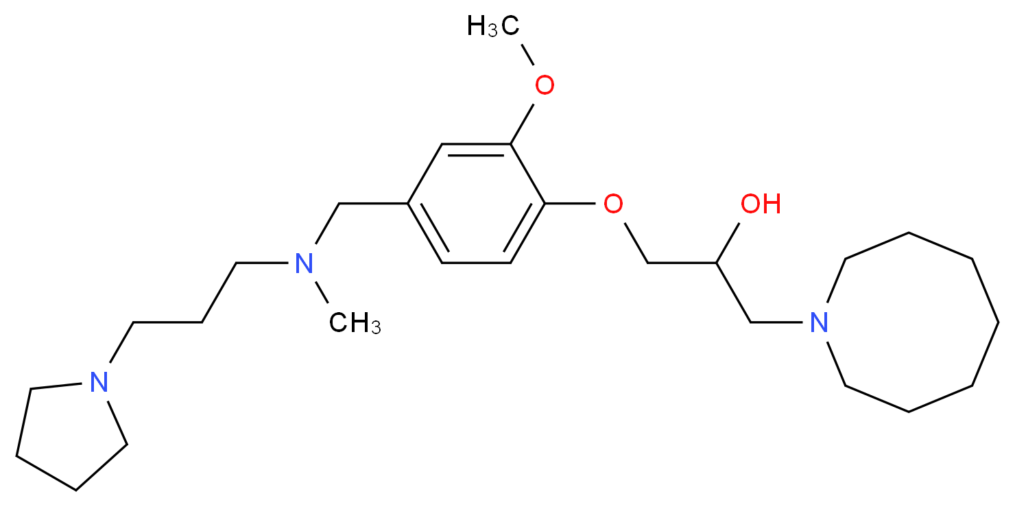1-(1-azocanyl)-3-[2-methoxy-4-({methyl[3-(1-pyrrolidinyl)propyl]amino}methyl)phenoxy]-2-propanol_Molecular_structure_CAS_)