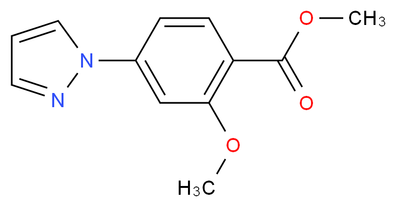METHYL 2-METHOXY-4-(1H-PYRAZOL-1-YL)BENZOATE_Molecular_structure_CAS_858523-28-1)