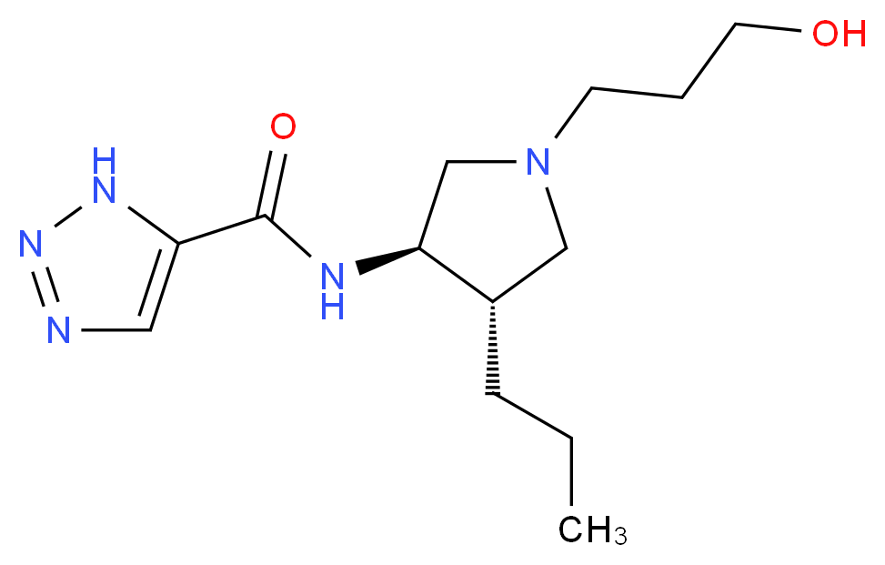 N-[(3R*,4S*)-1-(3-hydroxypropyl)-4-propyl-3-pyrrolidinyl]-1H-1,2,3-triazole-5-carboxamide_Molecular_structure_CAS_)