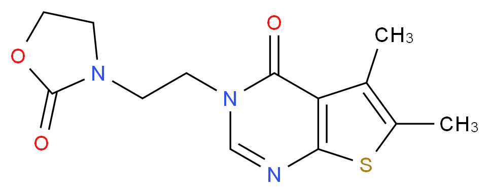 5,6-dimethyl-3-[2-(2-oxo-1,3-oxazolidin-3-yl)ethyl]thieno[2,3-d]pyrimidin-4(3H)-one_Molecular_structure_CAS_)