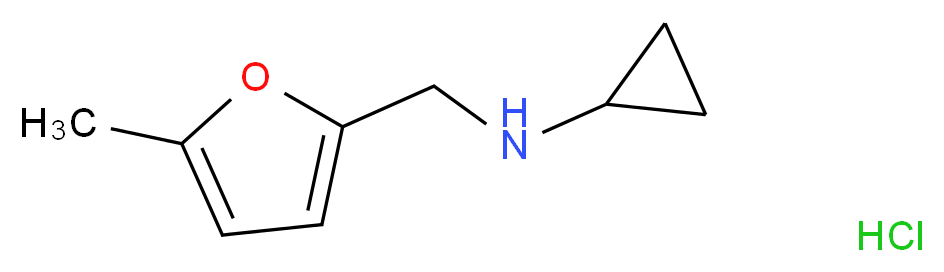 N-[(5-Methyl-2-furyl)methyl]cyclopropanamine hydrochloride_Molecular_structure_CAS_)