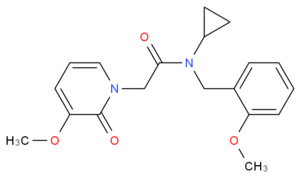 N-cyclopropyl-N-(2-methoxybenzyl)-2-(3-methoxy-2-oxopyridin-1(2H)-yl)acetamide_Molecular_structure_CAS_)