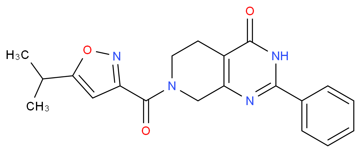 7-[(5-isopropylisoxazol-3-yl)carbonyl]-2-phenyl-5,6,7,8-tetrahydropyrido[3,4-d]pyrimidin-4(3H)-one_Molecular_structure_CAS_)
