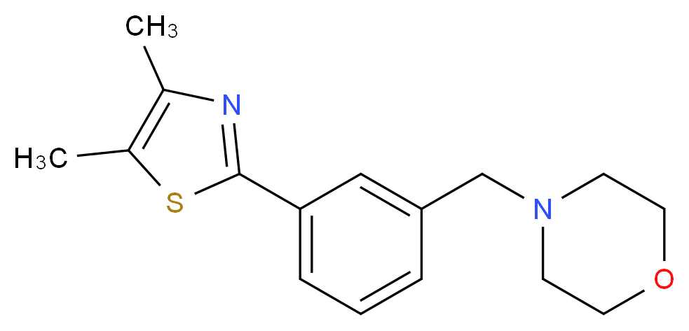 4-[3-(4,5-dimethyl-1,3-thiazol-2-yl)benzyl]morpholine_Molecular_structure_CAS_)