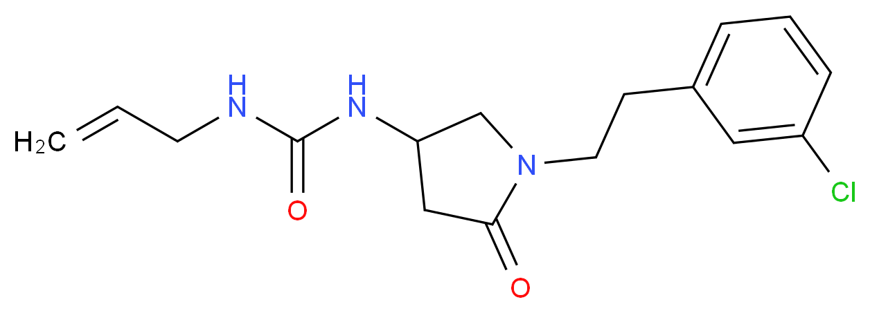 N-allyl-N'-{1-[2-(3-chlorophenyl)ethyl]-5-oxo-3-pyrrolidinyl}urea_Molecular_structure_CAS_)