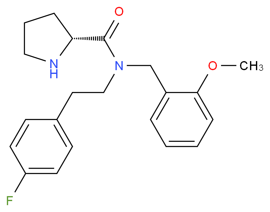 N-[2-(4-fluorophenyl)ethyl]-N-(2-methoxybenzyl)-D-prolinamide_Molecular_structure_CAS_)