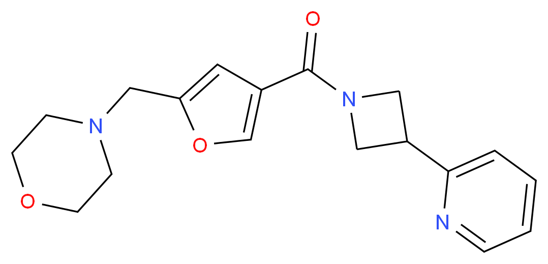 4-[(4-{[3-(2-pyridinyl)-1-azetidinyl]carbonyl}-2-furyl)methyl]morpholine_Molecular_structure_CAS_)