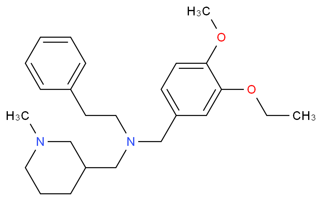 (3-ethoxy-4-methoxybenzyl)[(1-methyl-3-piperidinyl)methyl](2-phenylethyl)amine_Molecular_structure_CAS_)