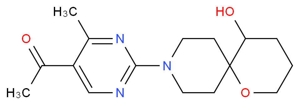 1-[2-(5-hydroxy-1-oxa-9-azaspiro[5.5]undec-9-yl)-4-methylpyrimidin-5-yl]ethanone_Molecular_structure_CAS_)