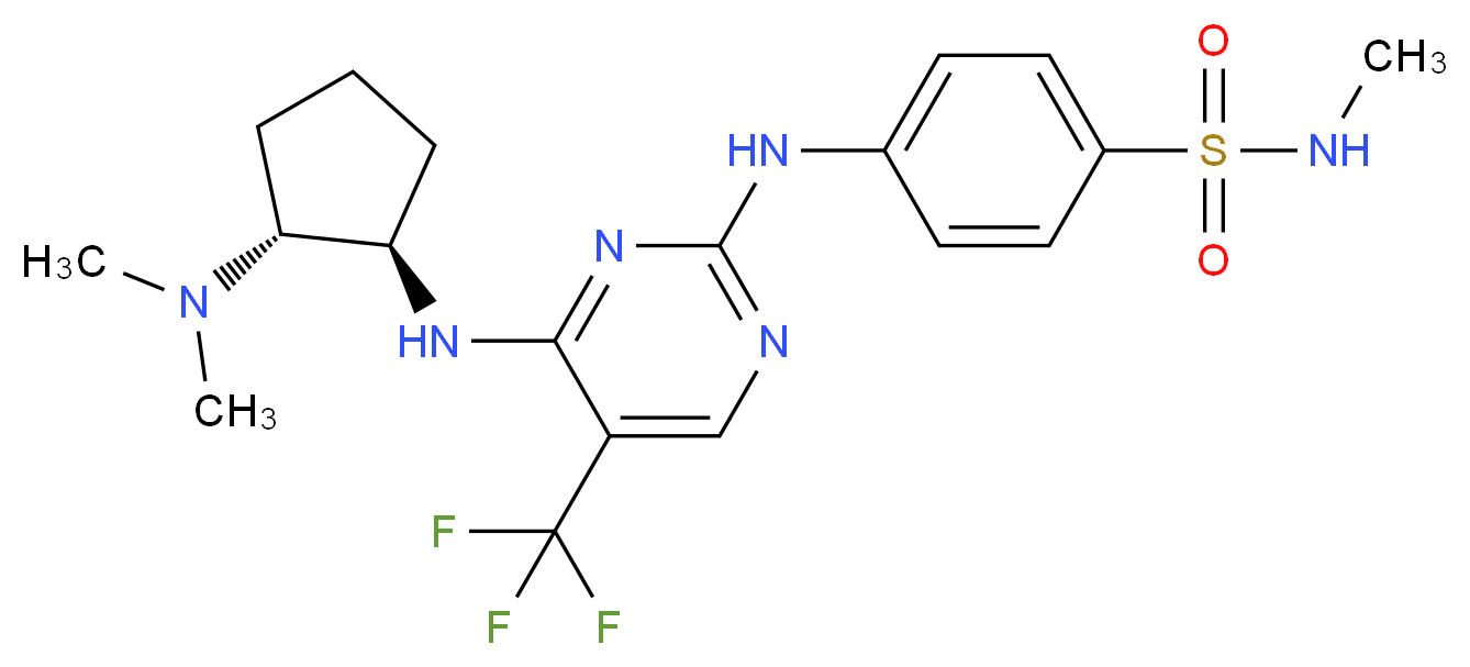 4-{[4-{[(1R,2R)-2-(dimethylamino)cyclopentyl]amino}-5-(trifluoromethyl)pyrimidin-2-yl]amino}-N-methylbenzenesulfonamide_Molecular_structure_CAS_)
