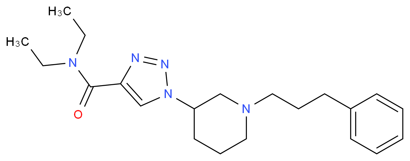 N,N-diethyl-1-[1-(3-phenylpropyl)-3-piperidinyl]-1H-1,2,3-triazole-4-carboxamide_Molecular_structure_CAS_)
