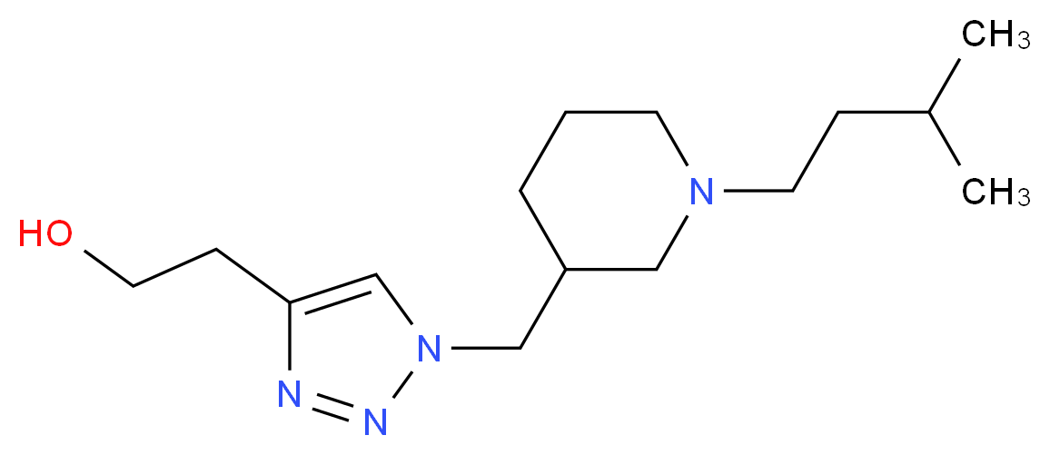 2-(1-{[1-(3-methylbutyl)piperidin-3-yl]methyl}-1H-1,2,3-triazol-4-yl)ethanol_Molecular_structure_CAS_)