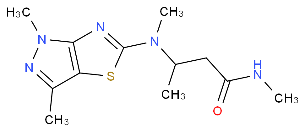 3-[(1,3-dimethyl-1H-pyrazolo[3,4-d][1,3]thiazol-5-yl)(methyl)amino]-N-methylbutanamide_Molecular_structure_CAS_)