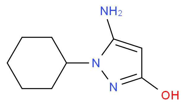 5-Amino-1-cyclohexyl-1H-pyrazol-3-ol_Molecular_structure_CAS_436088-86-7)
