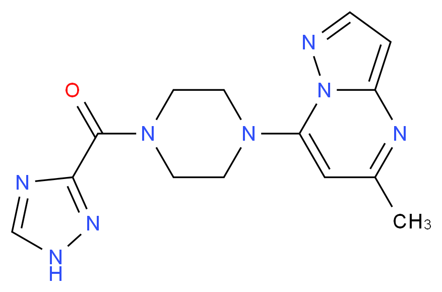 5-methyl-7-[4-(1H-1,2,4-triazol-3-ylcarbonyl)piperazin-1-yl]pyrazolo[1,5-a]pyrimidine_Molecular_structure_CAS_)