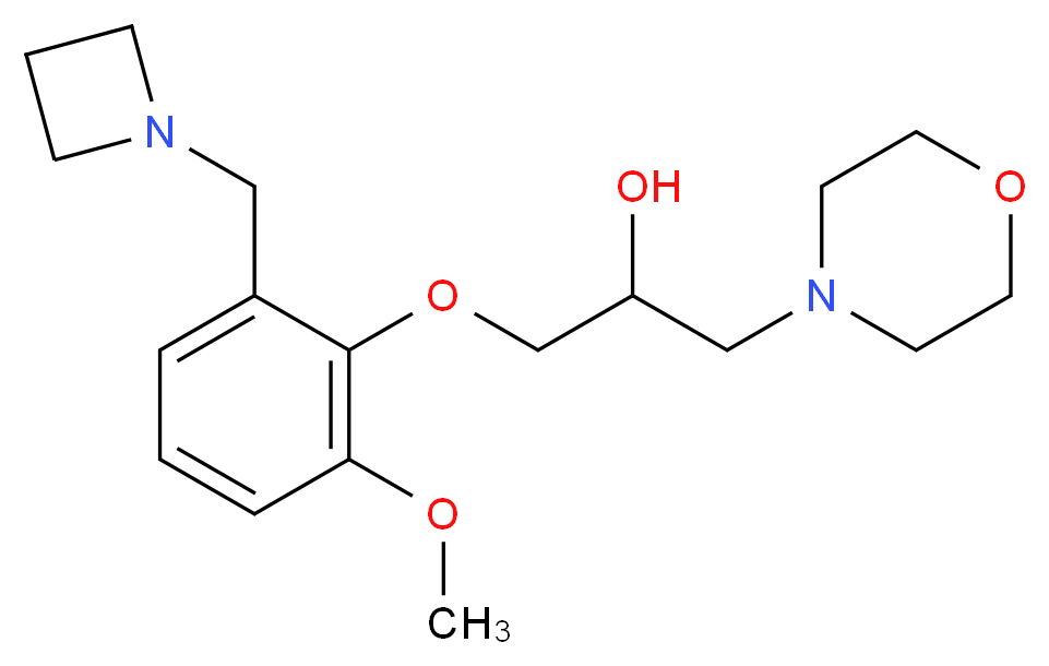 1-[2-(azetidin-1-ylmethyl)-6-methoxyphenoxy]-3-morpholin-4-ylpropan-2-ol_Molecular_structure_CAS_)