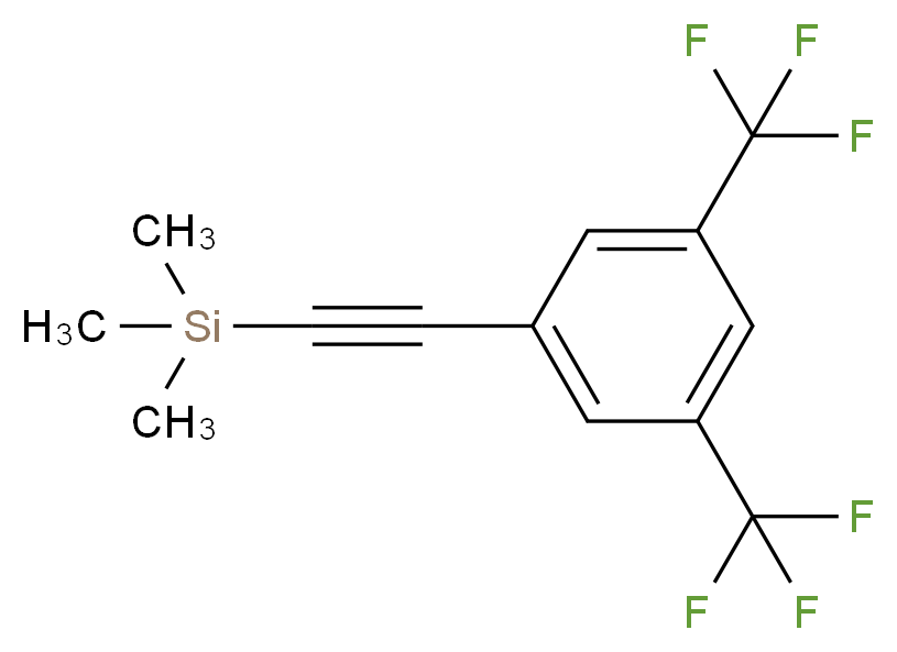 (3,5-Bis(trifluoromethyl)phenylethynyl)trimethylsilane_Molecular_structure_CAS_618092-28-7)
