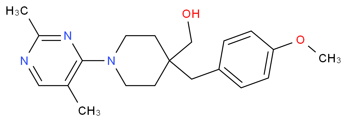 [1-(2,5-dimethylpyrimidin-4-yl)-4-(4-methoxybenzyl)piperidin-4-yl]methanol_Molecular_structure_CAS_)
