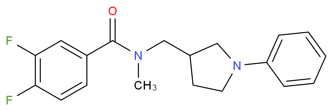 3,4-difluoro-N-methyl-N-[(1-phenyl-3-pyrrolidinyl)methyl]benzamide_Molecular_structure_CAS_)