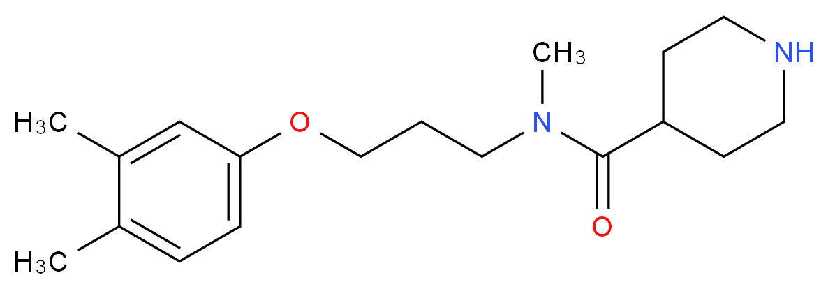 N-[3-(3,4-dimethylphenoxy)propyl]-N-methylpiperidine-4-carboxamide_Molecular_structure_CAS_)
