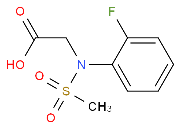2-(N-(2-fluorophenyl)methylsulfonamido)acetic acid_Molecular_structure_CAS_)