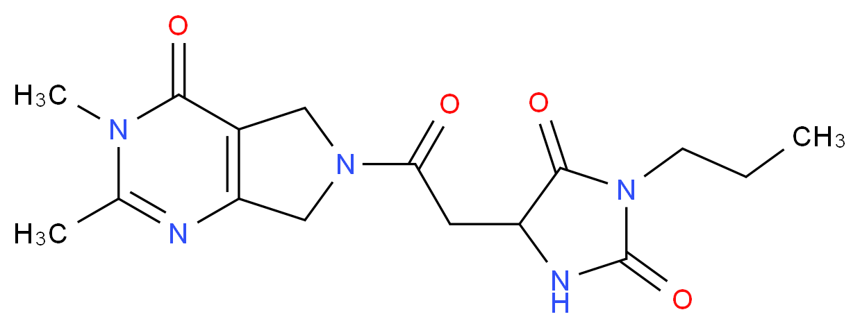 5-[2-(2,3-dimethyl-4-oxo-3,4,5,7-tetrahydro-6H-pyrrolo[3,4-d]pyrimidin-6-yl)-2-oxoethyl]-3-propylimidazolidine-2,4-dione_Molecular_structure_CAS_)