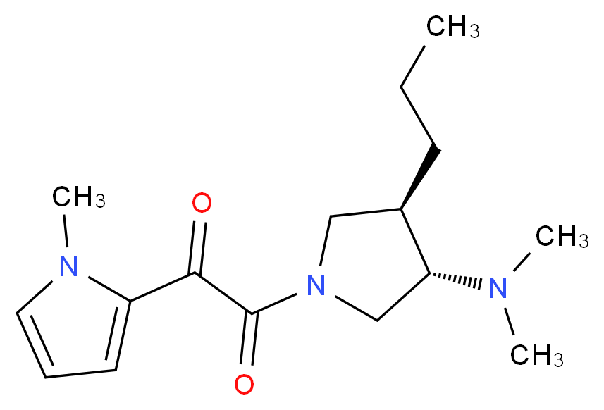 2-[(3S*,4R*)-3-(dimethylamino)-4-propylpyrrolidin-1-yl]-1-(1-methyl-1H-pyrrol-2-yl)-2-oxoethanone_Molecular_structure_CAS_)