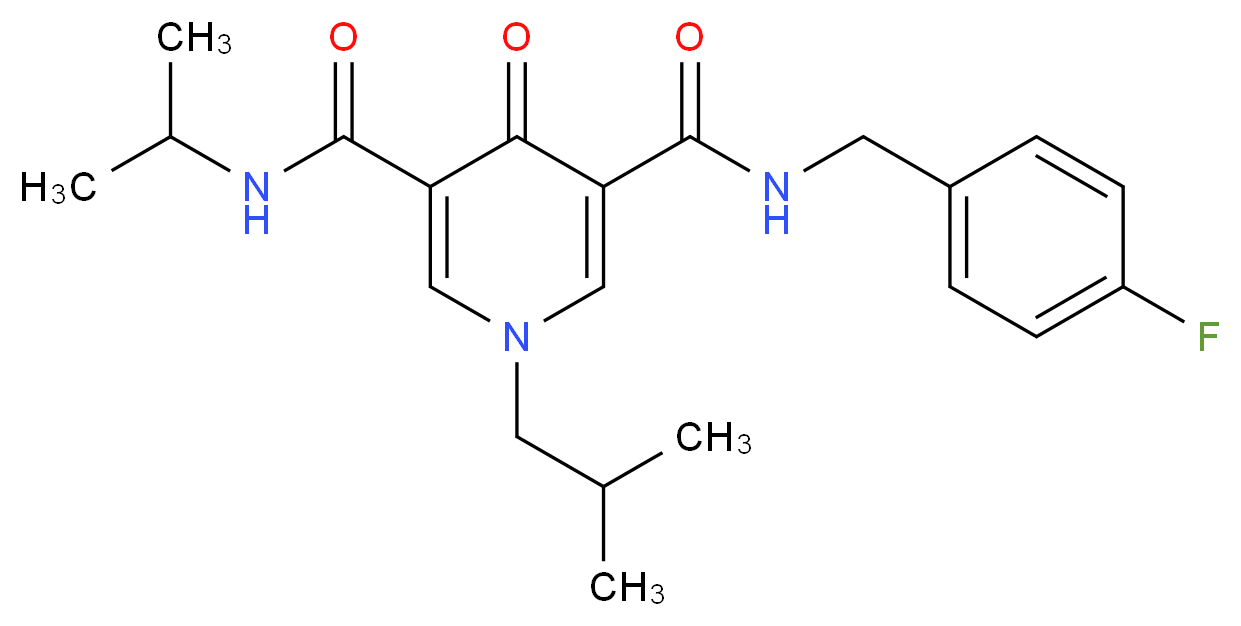 N-(4-fluorobenzyl)-1-isobutyl-N'-isopropyl-4-oxo-1,4-dihydro-3,5-pyridinedicarboxamide_Molecular_structure_CAS_)