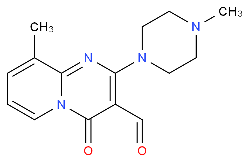 9-methyl-2-(4-methylpiperazin-1-yl)-4-oxo-4H-pyrido[1,2-a]pyrimidine-3-carbaldehyde_Molecular_structure_CAS_)